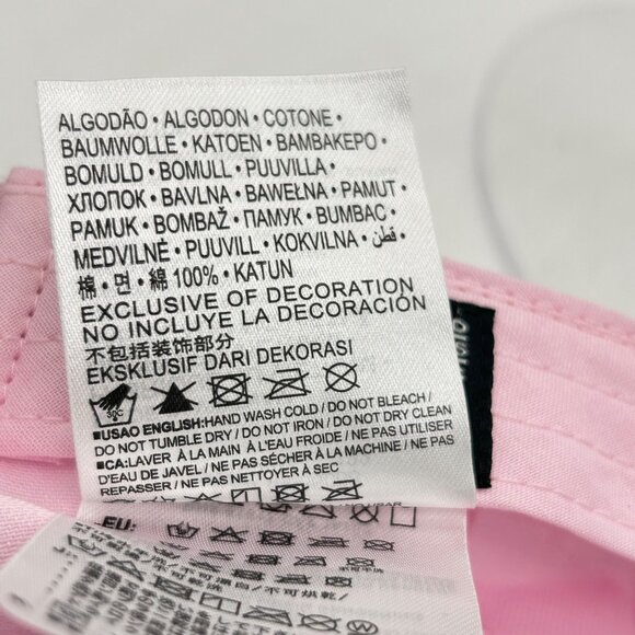 Nike Pink Foam Childrens‎ Youth Adjustable Baseball Cap  Silver Swoosh Logo NEW - Picture 9 of 10